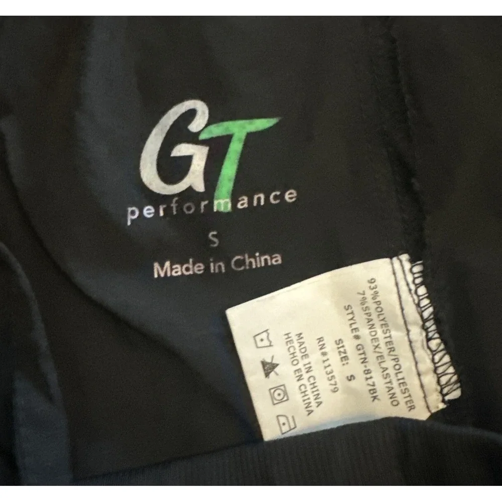 Women's GT Performance BLACK Jogger Yoga Waist Scrub Pant Pockets Sz Small NWT